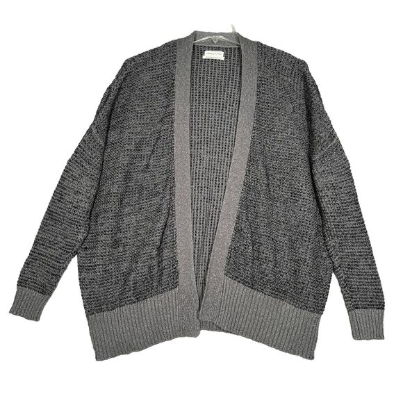 Urban‎ Outfitters Sweater Womens Medium Gray Textured Cardigan Oversized Neutral - Picture 1 of 8